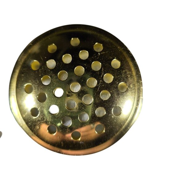 Vintage Himark Cheese Shaker San Remo Italy Design Gold-Tone Lid rustic Italian - Picture 3 of 5